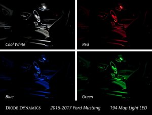 Ford Mustang Replacement Bulbs - Interior - Diode Dynamics - Stage 1 - Cool White - `15-`17